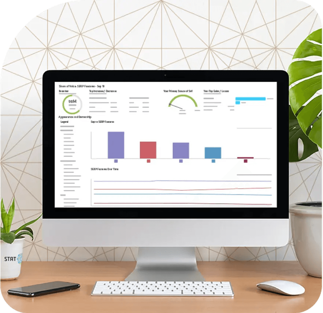 SEO rank tracking dashboard